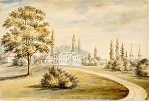 Дворец Хрептовичей в Бешенковичах на картинах Наполеона Орды